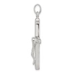 Sterling Silver Polished Crucifix Cross Pendant - Image 2