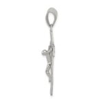 Sterling Silver Polished Box Cross Crucifix Pendant - Image 2