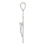 Sterling Silver Polished Crucifix Pendant - Image 2