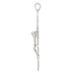 Sterling Silver Polished Large INRI Crucifix Pendant - Image 2