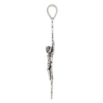Sterling Silver Antiqued Large INRI Crucifix Pendant - Image 2