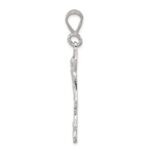 Sterling Silver Polished & Textured St. Lazarus Pendant - Image 2