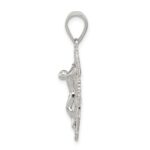 Sterling Silver Polished Mini Mariner INRI Crucifix Pendant - Image 2