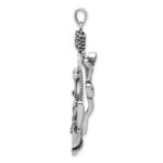 Sterling Silver Antiqued Mariner Cross Pendant - Image 2