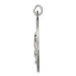Sterling Silver Antiqued Satin St. Christopher Medal - Image 2