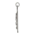 Sterling Silver Antiqued and Brushed St. Christopher Medal - Image 2