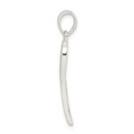 Sterling Silver Polished and Textured Angel Wing Pendant - Image 2