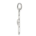 Sterling Silver Polished Angel w/ Heart Charm - Image 2