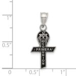 Sterling Silver Antiqued Mi Primera Communion Mini Ribbon Pendant - Image 3