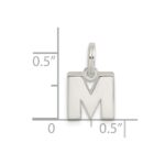 Sterling Silver Letter M Initial Charm - Image 4