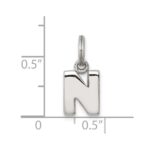 Sterling Silver Letter N Initial Charm - Image 4