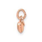 Sterling Silver Rose-tone Polished Puffed Heart Pendant - Image 2