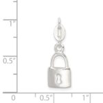 Sterling Silver Polished Lock & Key Charm - Image 4