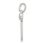 Sterling Silver Polished Footprint CZ Charm - Image 2
