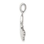 Sterling Silver Rhodium-plated CZ Butterfly Pendant - Image 2