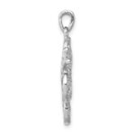 Sterling Silver Rhodium-plated Polished CZ Butterfly Pendant - Image 2
