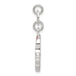 Sterling Silver Polished Enamel Santa Charm - Image 2