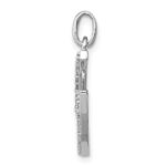 Sterling Silver Rhodium-plated CZ Pendant - Image 2