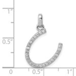 Sterling Silver Rhodium-plated CZ Pendant - Image 3
