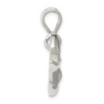 Sterling Silver Polished Whale with Open Mouth Pendant - Image 2
