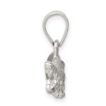 Sterling Silver Polished & Textured Crocodile Pendant - Image 2