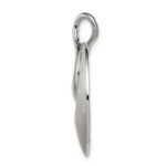 Sterling Silver Rhod-pltd Polished/Satin Infinity Swirl Chain Slide Pendant - Image 2