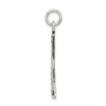 Sterling Silver Antiqued Soccer Rectangle Pendant - Image 2