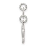 Sterling Silver Polished Paw Print Charm - Image 2