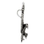 Sterling Silver Antiqued & Textured Eagle Chain Slide - Image 2