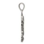 Sterling Silver Antiqued & Textured Chinese Dragon Pendant - Image 2