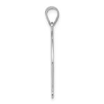 Sterling Silver Rhodium-plated Fancy Script Letter Q Initial Pendant - Image 2