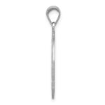 Sterling Silver Rhodium-plated Fancy Script Letter R Initial Pendant - Image 2