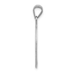Sterling Silver Rhodium-plated Fancy Script Letter S Initial Pendant - Image 2