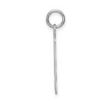 SS Rh-plt Blue Birth Certificate Polished Front/Satin Back Charm - Image 2