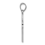 Sterling Silver Rhodium-plated Jesus Cross Extra Small Pendant - Image 2