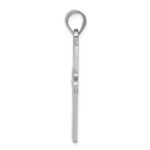 Sterling Silver Rhodium-plated Jesus Cross Medium Pendant - Image 2