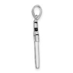 Sterling Silver Rhodium-plated Jesus Cut-out Cross Pendant - Image 2