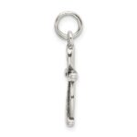 Sterling Silver Antiqued Passion Cross Charm - Image 2