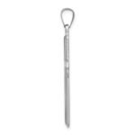 Sterling Silver Rhodium-plated Polished Cross Pendant - Image 2