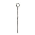 Sterling Silver Polished Grooved Cross Pendant - Image 2