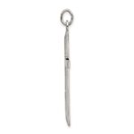 Sterling Silver Polished and Textured Cross Pendant - Image 2