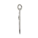 Sterling Silver Polished CZ Heart Cross Pendant - Image 2