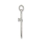 Sterling Silver Polished CZ Cross Pendant - Image 2