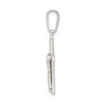 Sterling Silver Polished Crucifix Pendant - Image 2