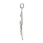 Sterling Silver Black Epoxy INRI Crucifix Pendant - Image 2