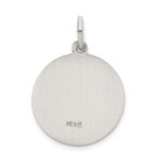 Sterling Silver Satin Antiqued Spanish St. Jude Thaddeus Medal Pendant - Image 3