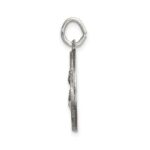 Sterling Silver Satin Antiqued Spanish St. Lucy Medal Pendant - Image 2