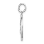 Sterling Silver Rhodium-plated Spanish St. Lucy Medal Pendant - Image 2