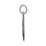 Sterling Silver Satin Antiqued Spanish St. Gabriel Medal Pendant - Image 2