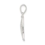 Sterling Silver Polished Wings And Cross Pendant - Image 2